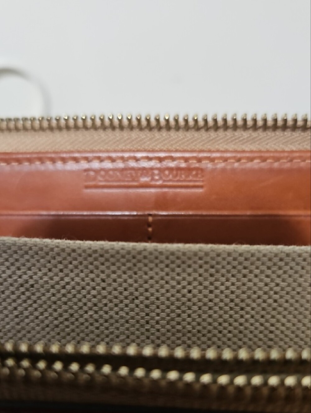Dooney & Bourke EUC Blue Zip Around Wallet Monogram DB Logo - Picture 8 of 13
